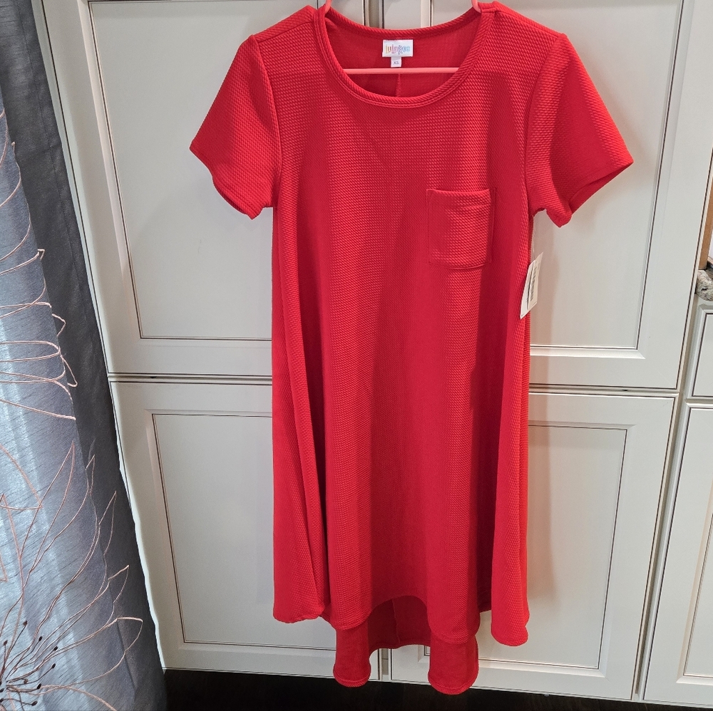 NWT Lularoe Carly Dress Size XS Red